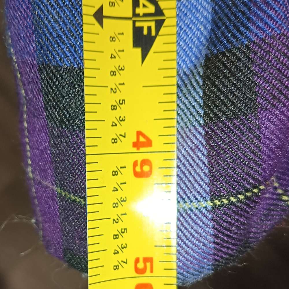 Vibrant Purple and Blue Plaid Dress - Picture 4 of 5